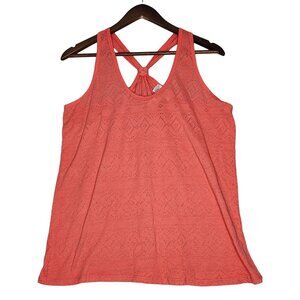 Just Be Women's Coral Tank‎ Top tied knot racerback Size Large
